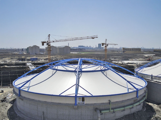 济宁市污水池加盖膜结构体育看台 - 方案